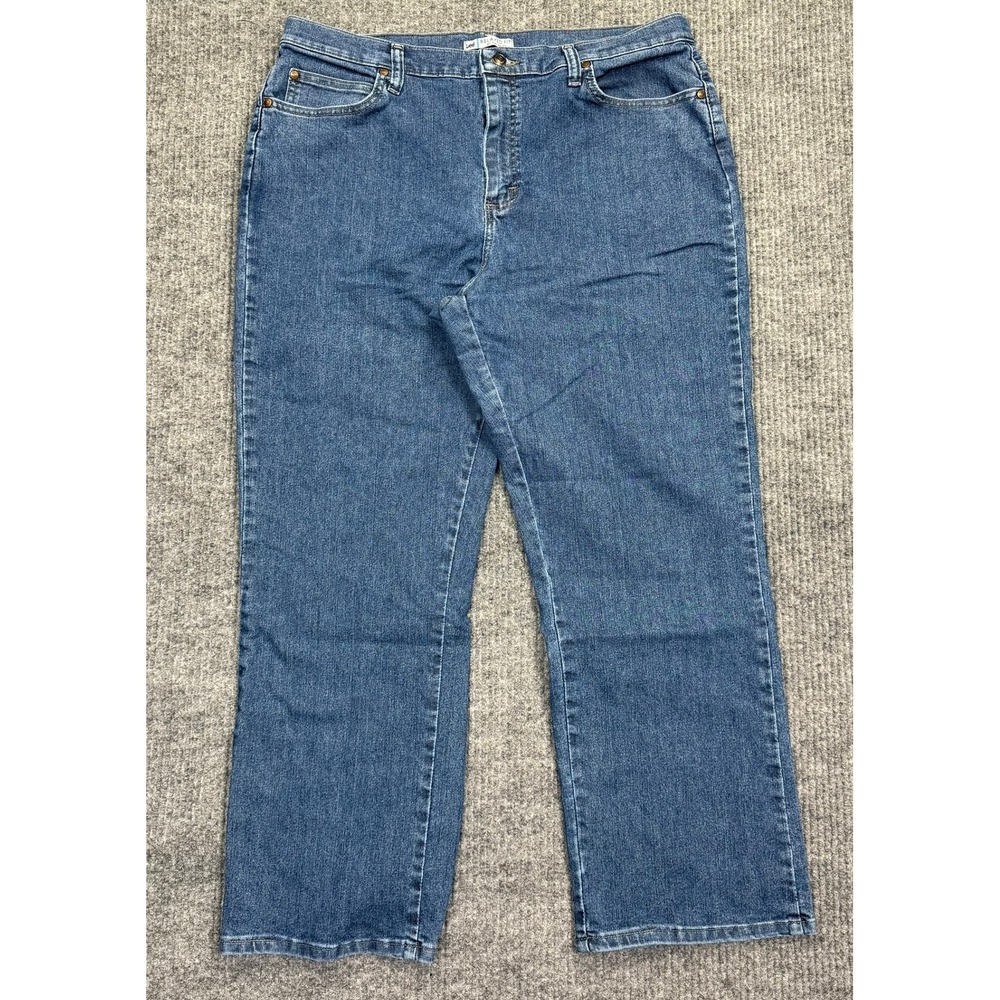 Lee Relaxed Fit at the Waist Blue Jeans Straight Leg Women 18 Short